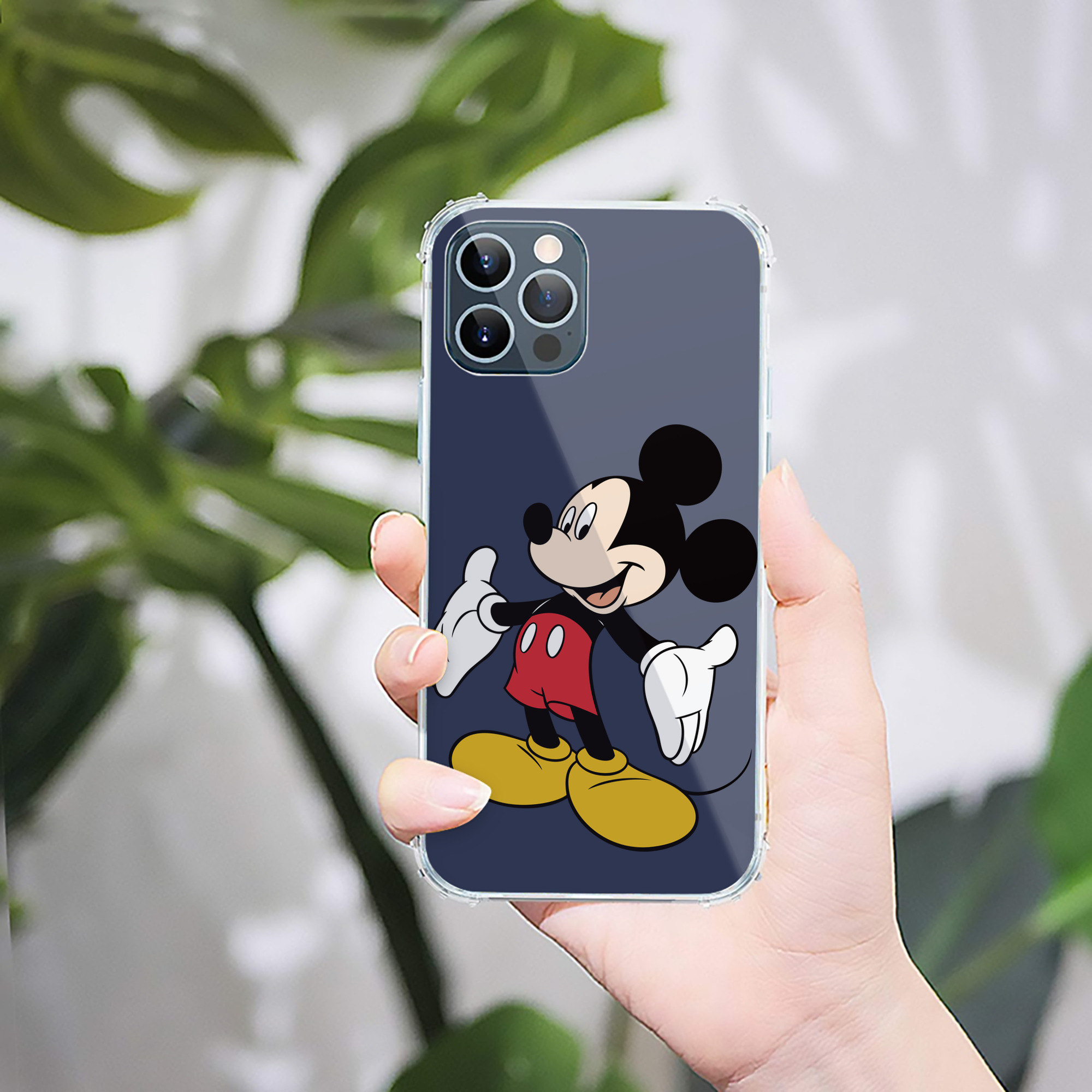 （画像用） ミッキーマウス Mickey Mouse 【iPhone 12シリーズ対応】透明スマホケース（クリアソフトケース）
